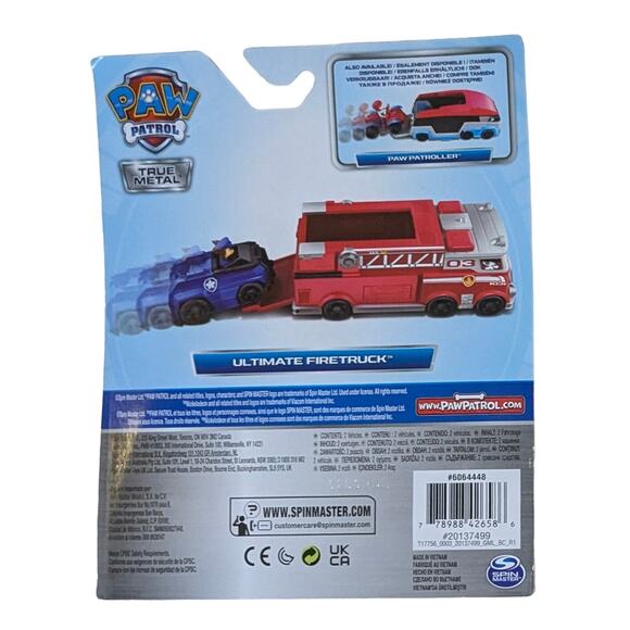 PAW Patrol True Metal Marshall Ultimate Fire Truck Chase New 2022 Diecast Set - Picture 5 of 5